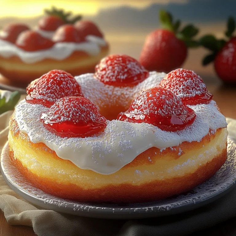 Strawberry Cheesecake Stuffed Donuts