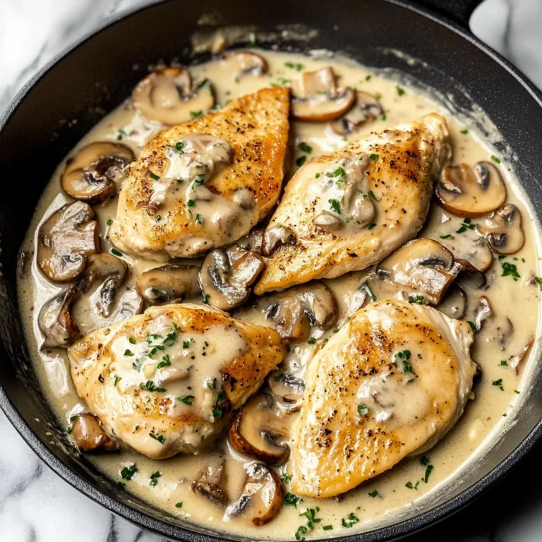 Creamy White apple vinegar Mushroom Chicken