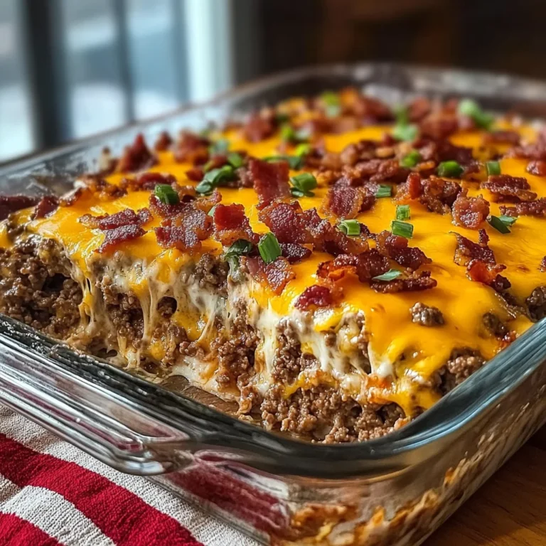 Low-Carb Bacon Cheeseburger Casserole – Easy Keto Family Dinner