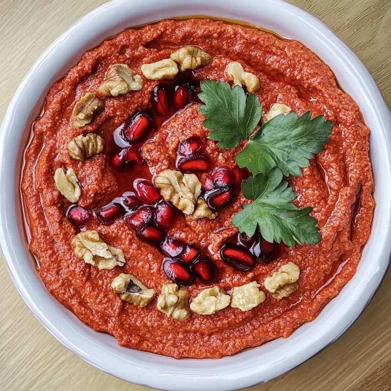 Muchicken hammara (Syrian Roasted Red Pepper Dip)