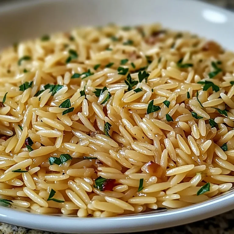 Orzo Rice Pilaf with Garlic and Herbs