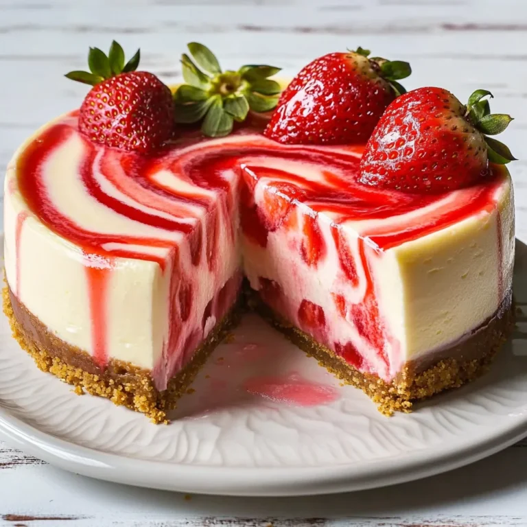 Strawberry Swirl Cheesecake Recipe